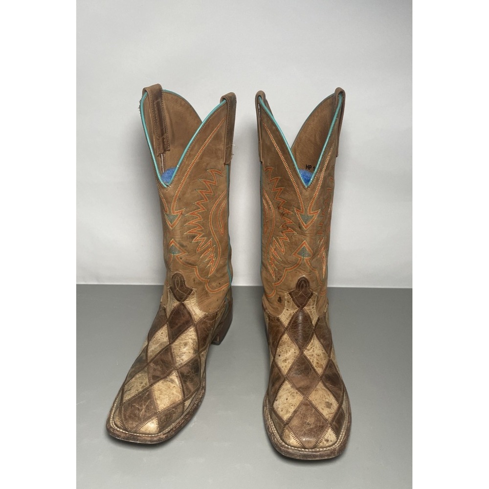Horse Power Men's Patchwork Western Boot Size 9 D Square Toe HP1053